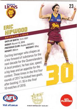 2017 Select Certified #23 Eric Hipwood Back